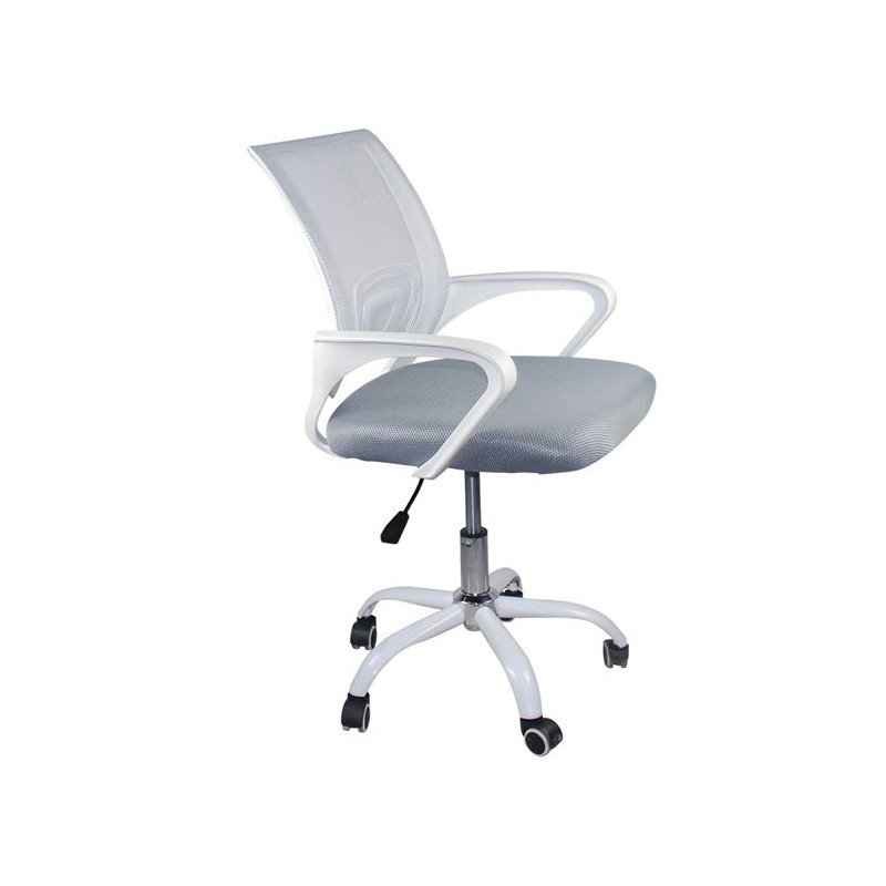 BF2101-SC Office Armchair without Reclining White - Mesh Gray