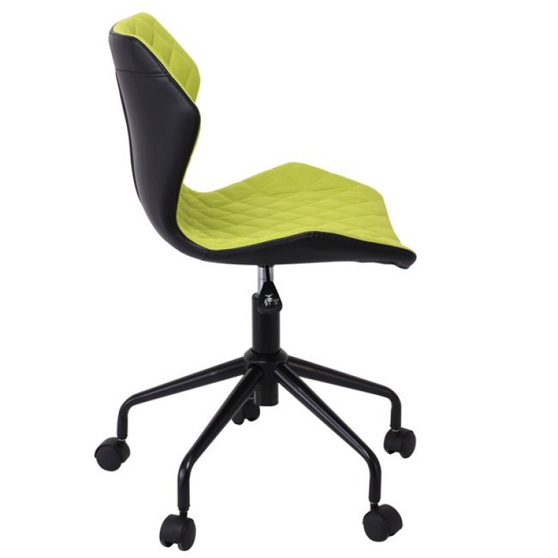 DAVID Office Chair PU Black, Fabric Green