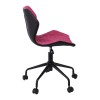 DAVID Office Chair PU Black, Pomegranate Fabric